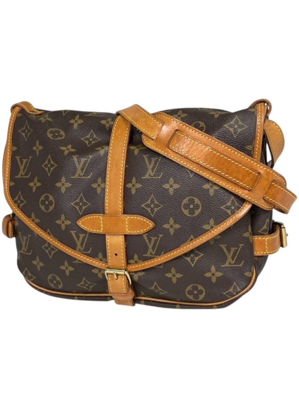 Louis Vuitton Saumur 30 Shoulder Bag Monogram Brown